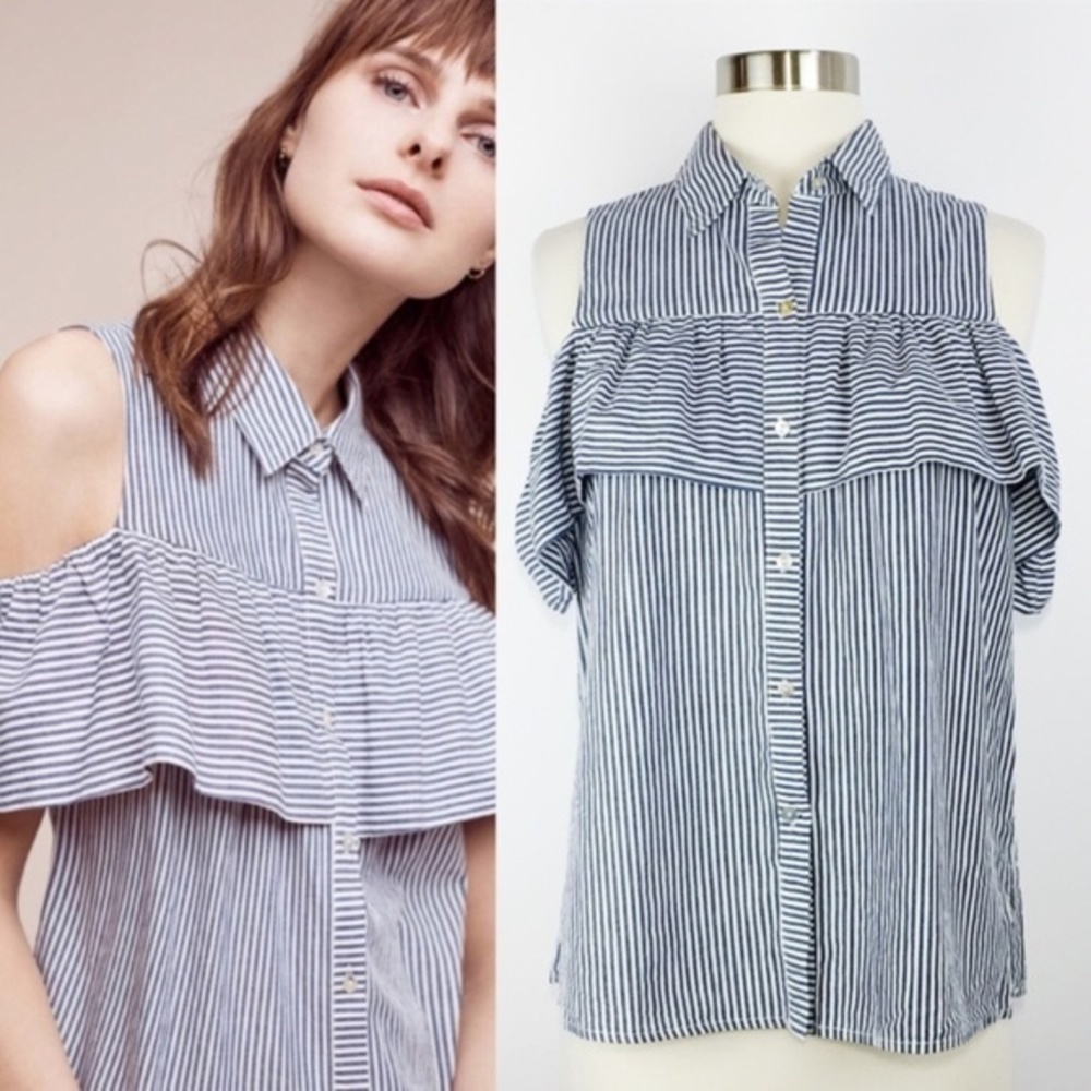 Sunday in Brooklyn Scilla Open Shoulder Ruffle Top